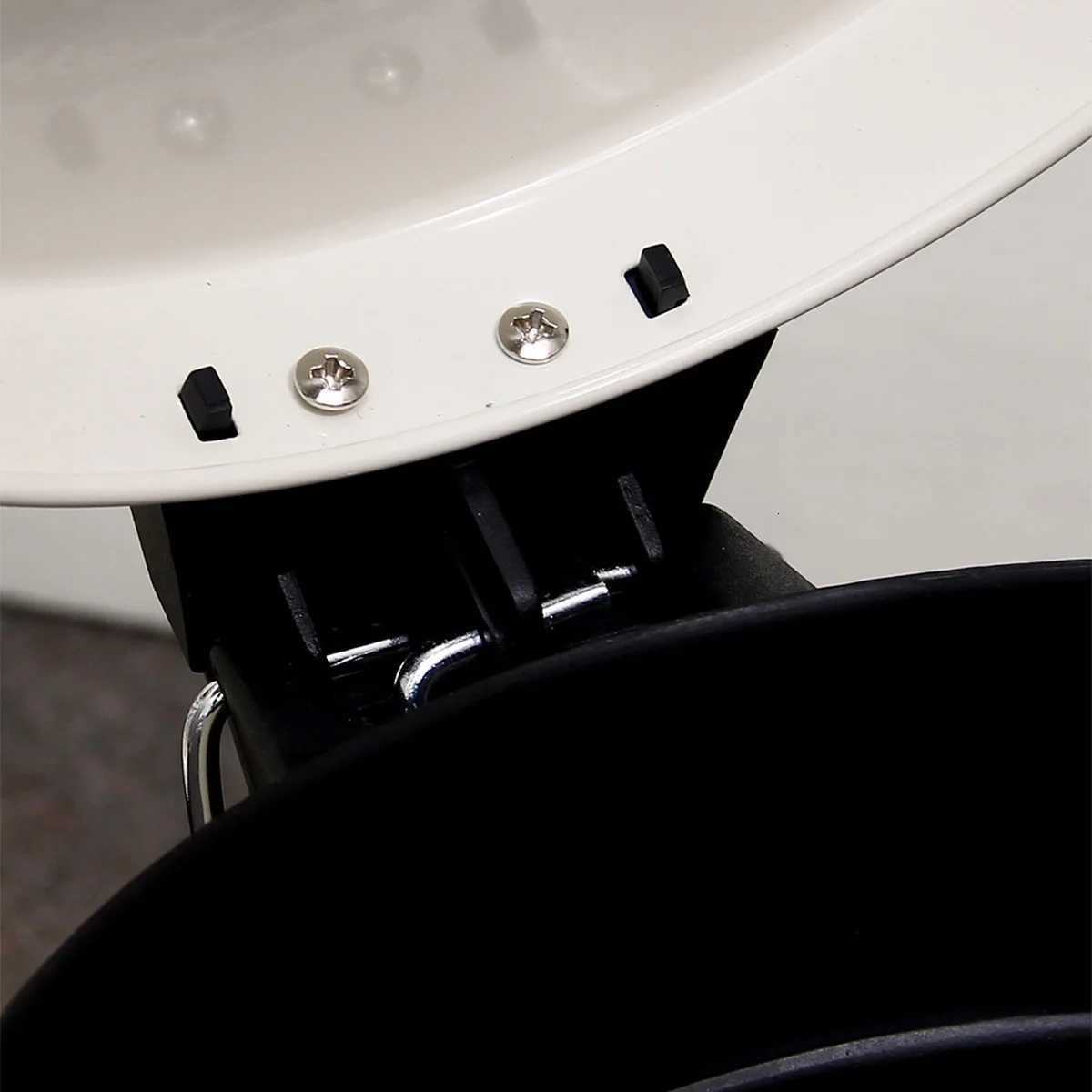 1 Pc 5L White Round Lidded Trash Can Foot Pedal Garbage Bin with Removable Liner Bucket for Kitchen Bathroom Hotel C251120