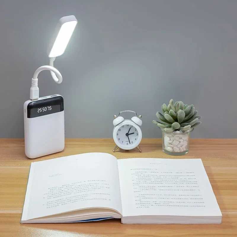 USB Plug LED Book Reading Light Mini Portable Foldable Night Light Flexible Eye Protection Reading Lamp for Power Bank M251120