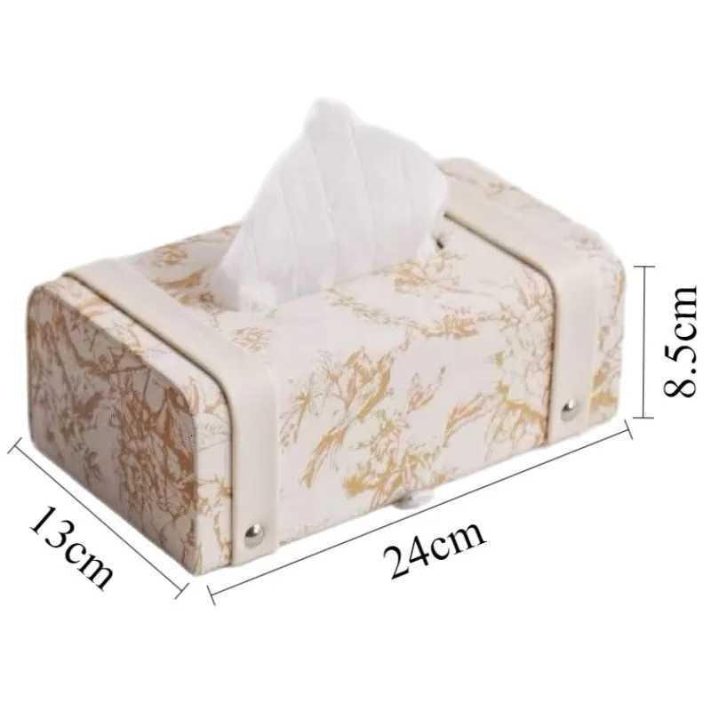 Leather Tissue Box Rectangular Tissue Case Luxury Elegant Table Napkin Storage Boxes Aesthetic Pull Out Napkin Organizer Cases C251120