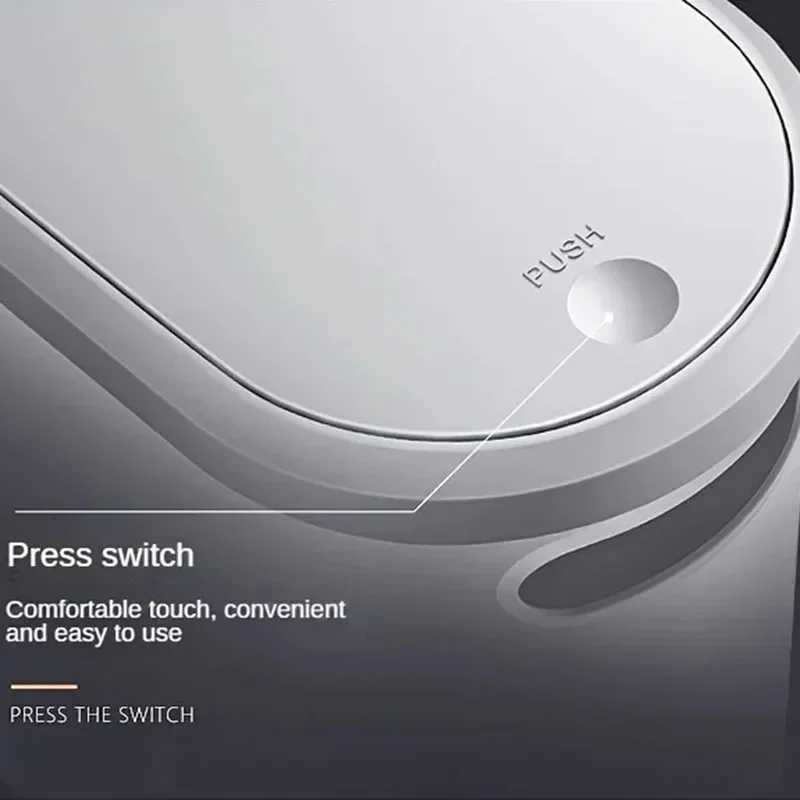 Kitchen Plastic Trash Can Space Saving Trash Can with Lid Silent Closed Bathroom Garbage Bin Creative Household Gap Garbage Bin C251120