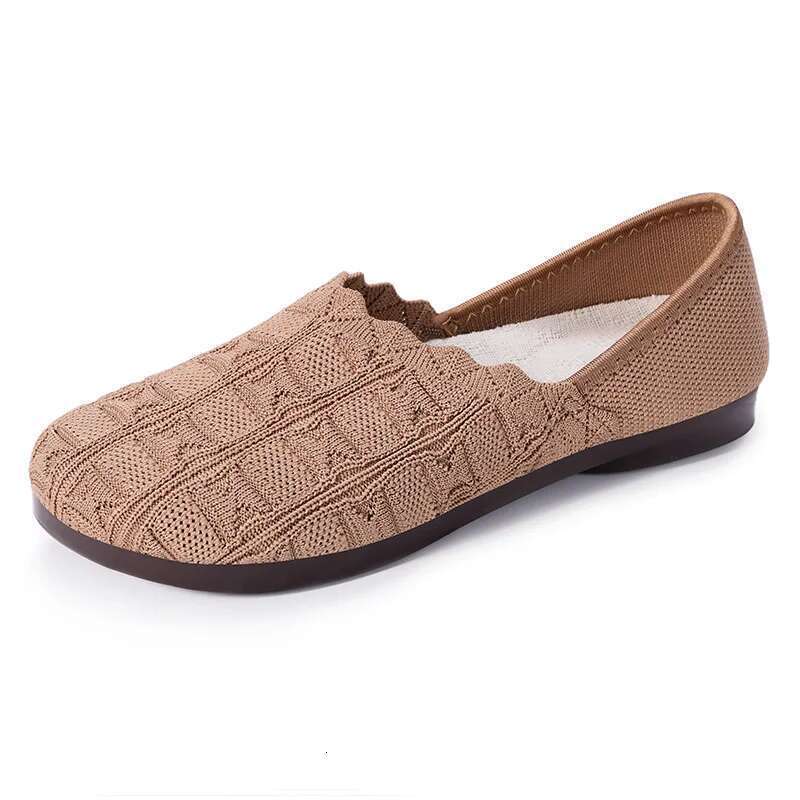 Women Mesh Hollow-out Lightweight Casual Shoe Summer Breathable Loafers Comfort Non-skid Mom Shoes Round Toe Slip on Flats2