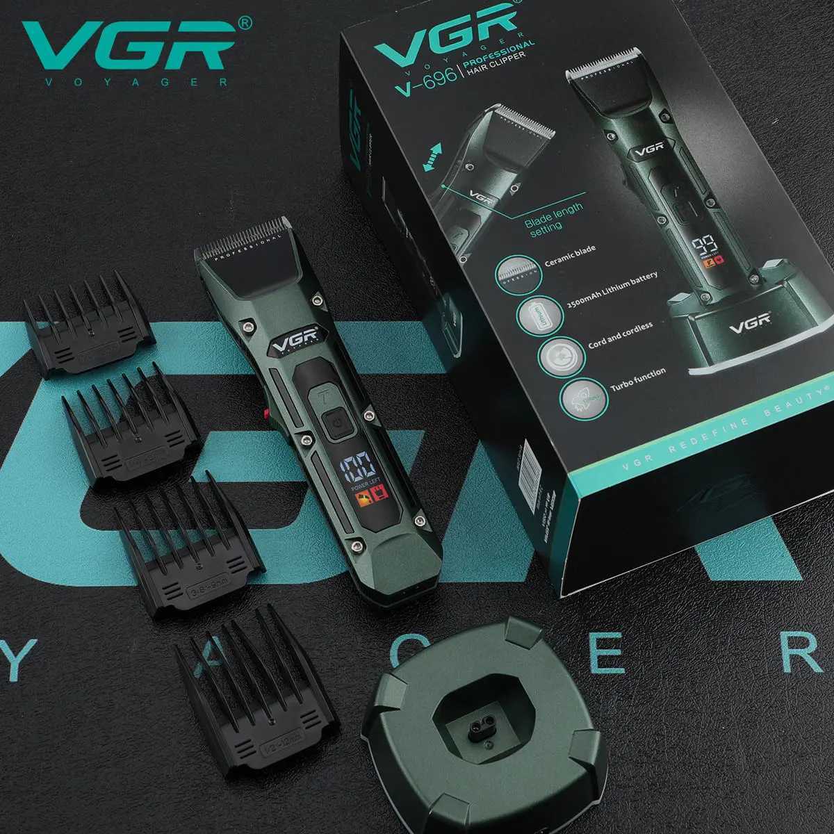 VGR Long Life Hair Trimmer Powerful Power Hair Trimmer Set for Men with Base series hair trimmerT251120