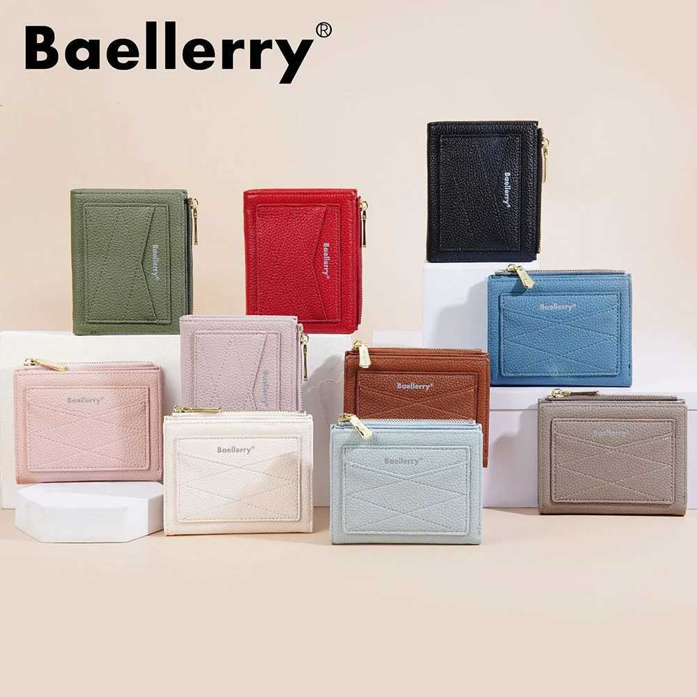 Short Wallet for Women Baellerry Cute Zipper Purse with Many Card Slots Lychee Texture Coin Pocket Small RFID Blocking Gift forW251120