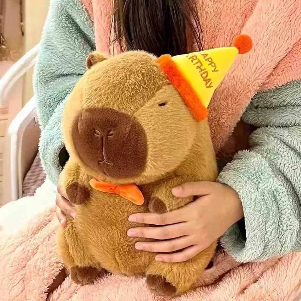 Capybara Plush Doll Cute Capibara Anime Fluffty Toy Kawaii Plushie Happy Birthday Doll Gift for Girl Friend Soft Stuffed Animals G251120