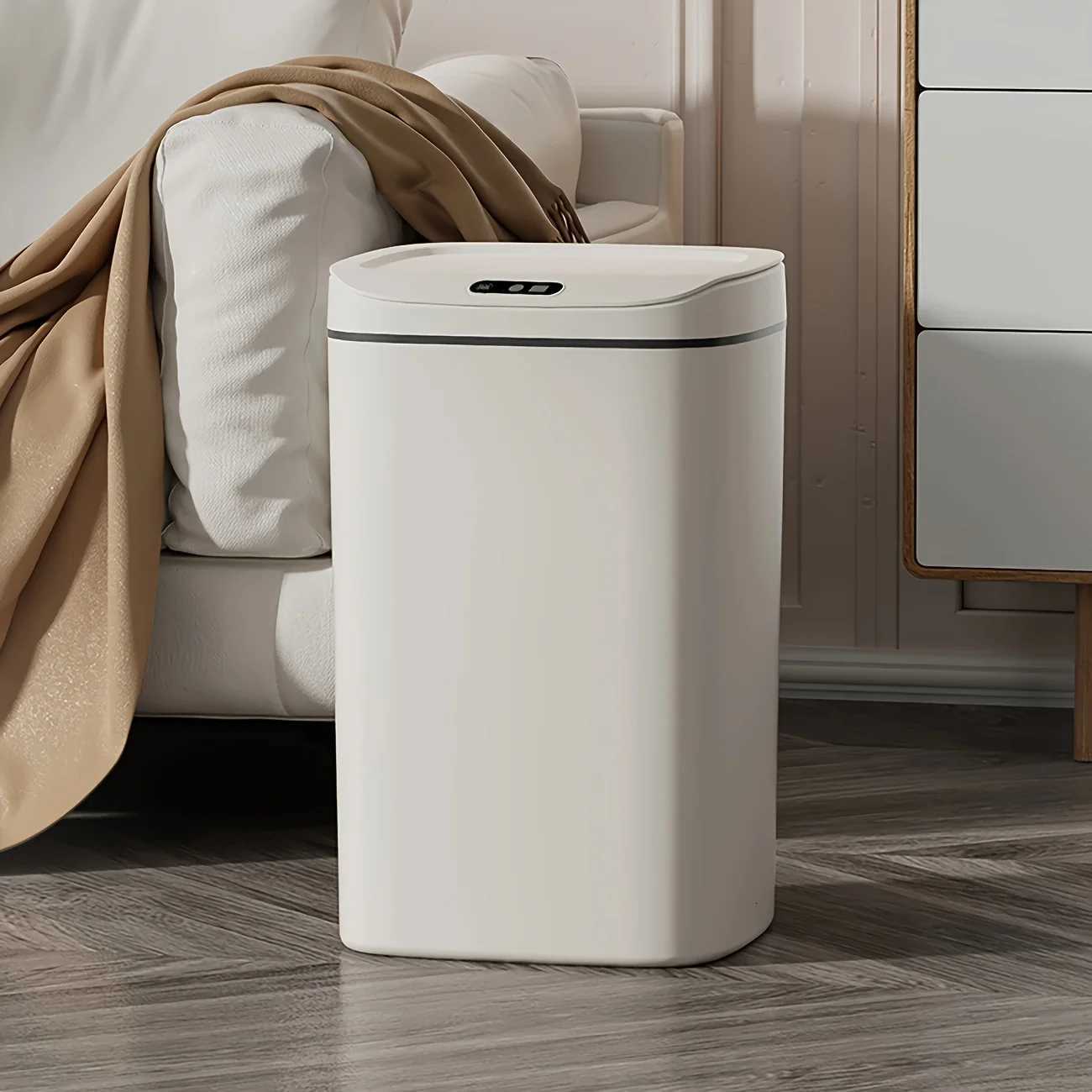 369Gal Smart Trash Can w/Motion Sensor Battery-Powered Anti-Fingerprint Quiet Cover - for Kitchen Office Bathroom C251120