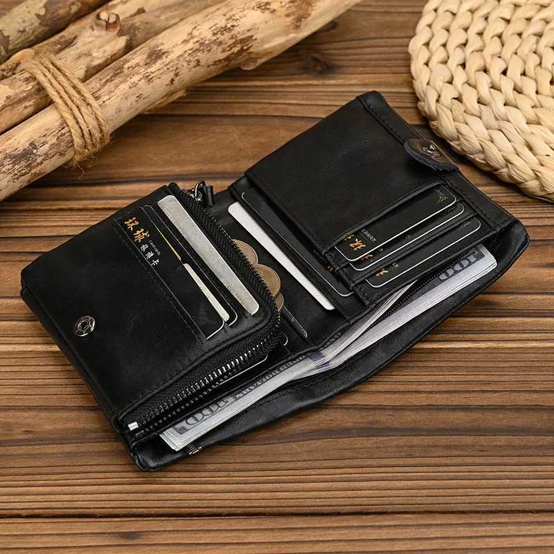 Luxury brand designer wallet mens card holder soft leather short wallet coin credit card mens wallet pocket W250419