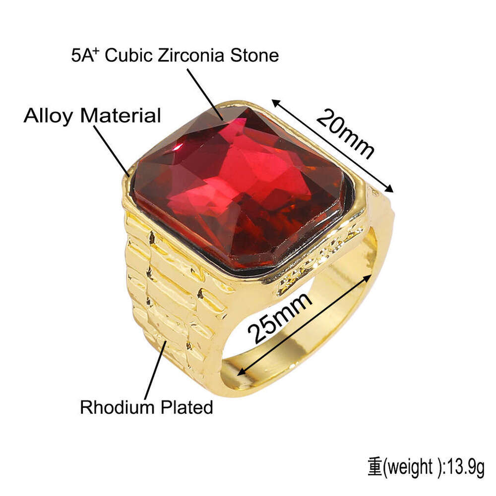 Luxury designer hip hop men and women with red and green ice out of VVS Moissanite hip hop rings