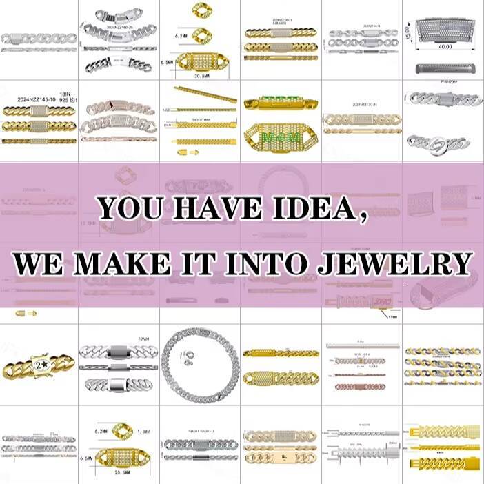 16mm Moissanite Chain Iced Out 925 Silver Rose Gold Two Tone Hip Hop GRA Certificate Moissanite Cuban Link Chain