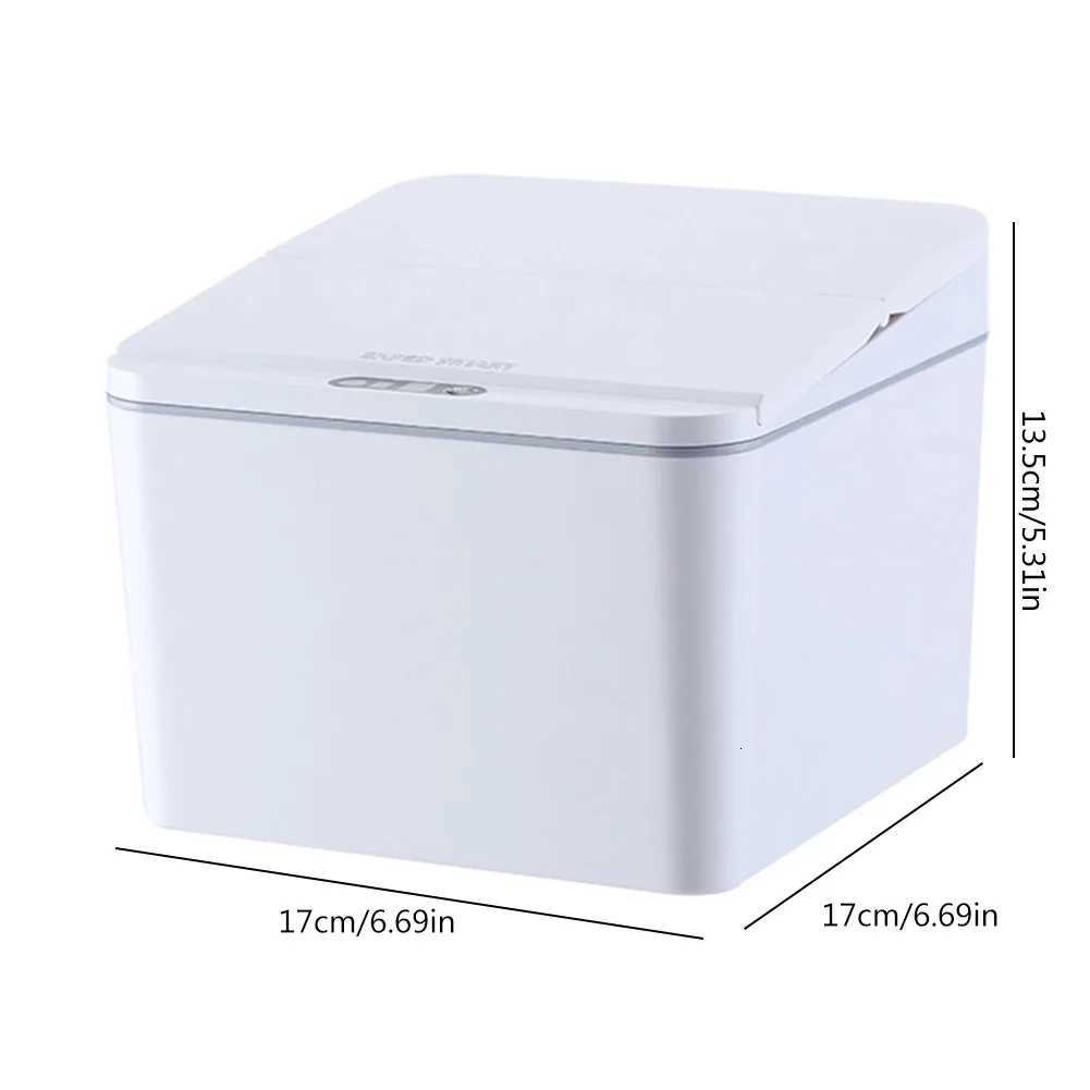 Electric Sensor Desktop Trash Can Portable Automatic Garbage Bin with Lid 4L Storage Bucket Battery/Rechargeable for Car Outdoor C251120