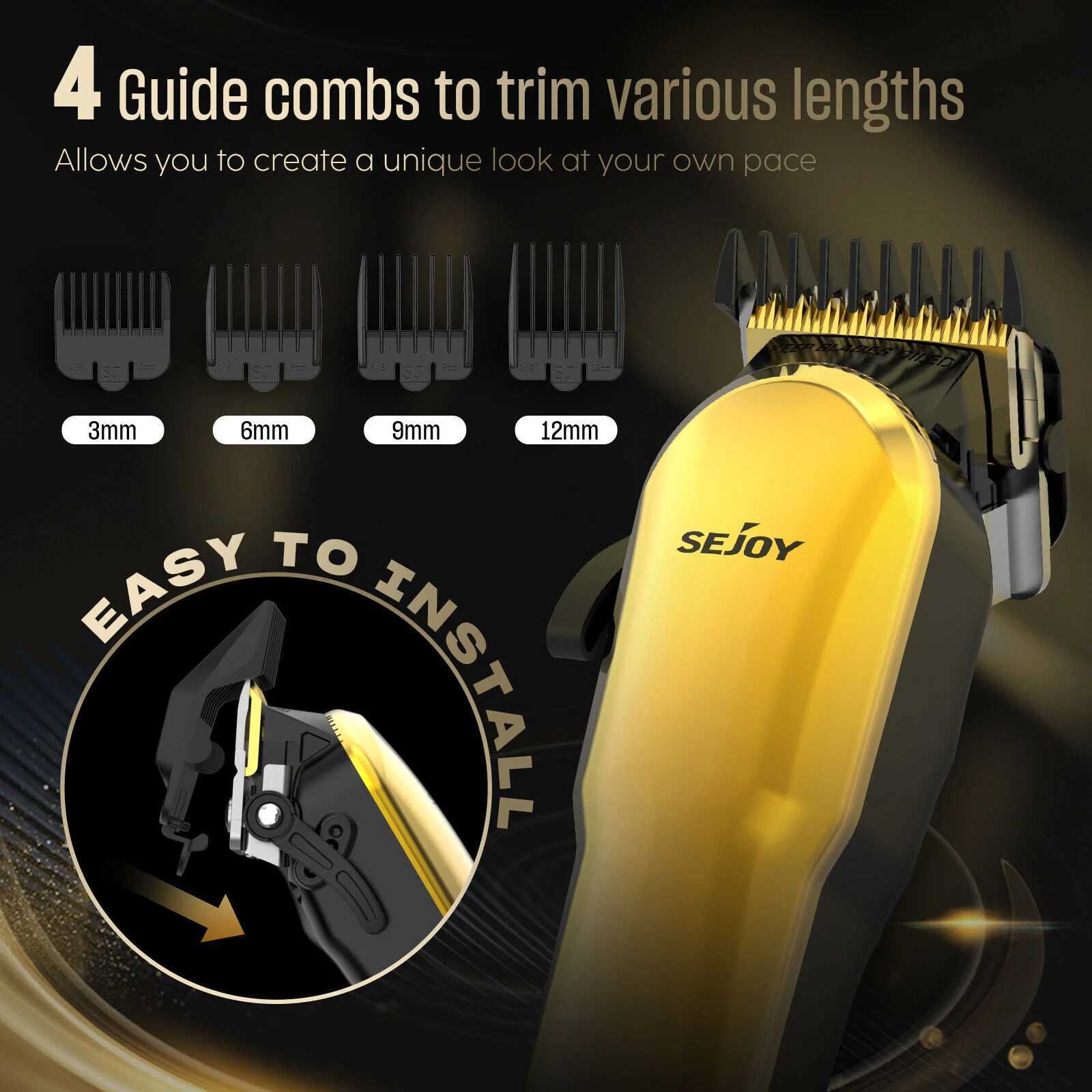 Sejoy Mens Hair Trimmer Multifunction Hair clippers for Body Head Hair Electric Beard Trimmer Shaver Rechargeable Grooming KitT251120