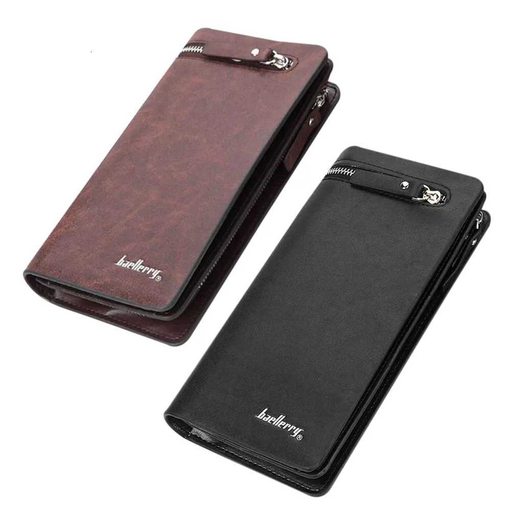 Fashion Leather Wallet Checkbook Card Holder Bag Mens Bifold Business Bag Coin Bag PurseW251120