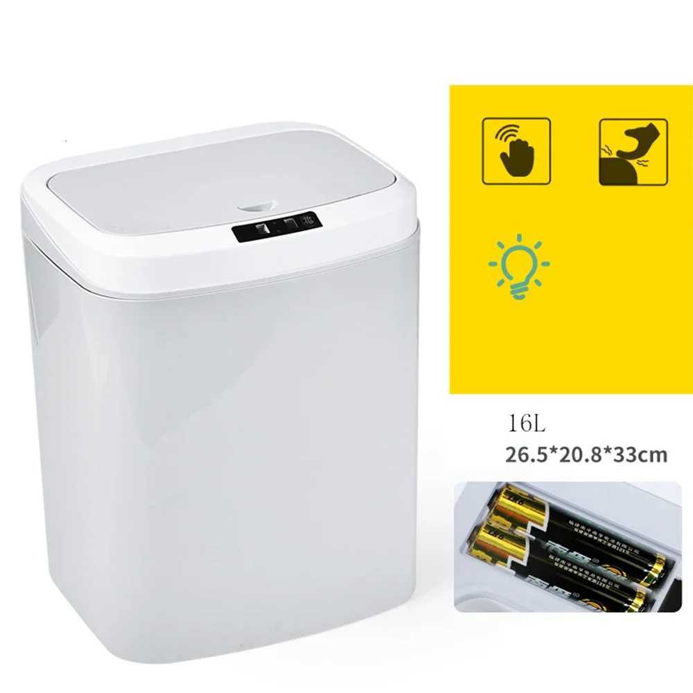 FZCSPEED Trash Can 16L Waterproof Automatic Bathroom Trash Can with Lid for Bedroom Living Room Office C251120