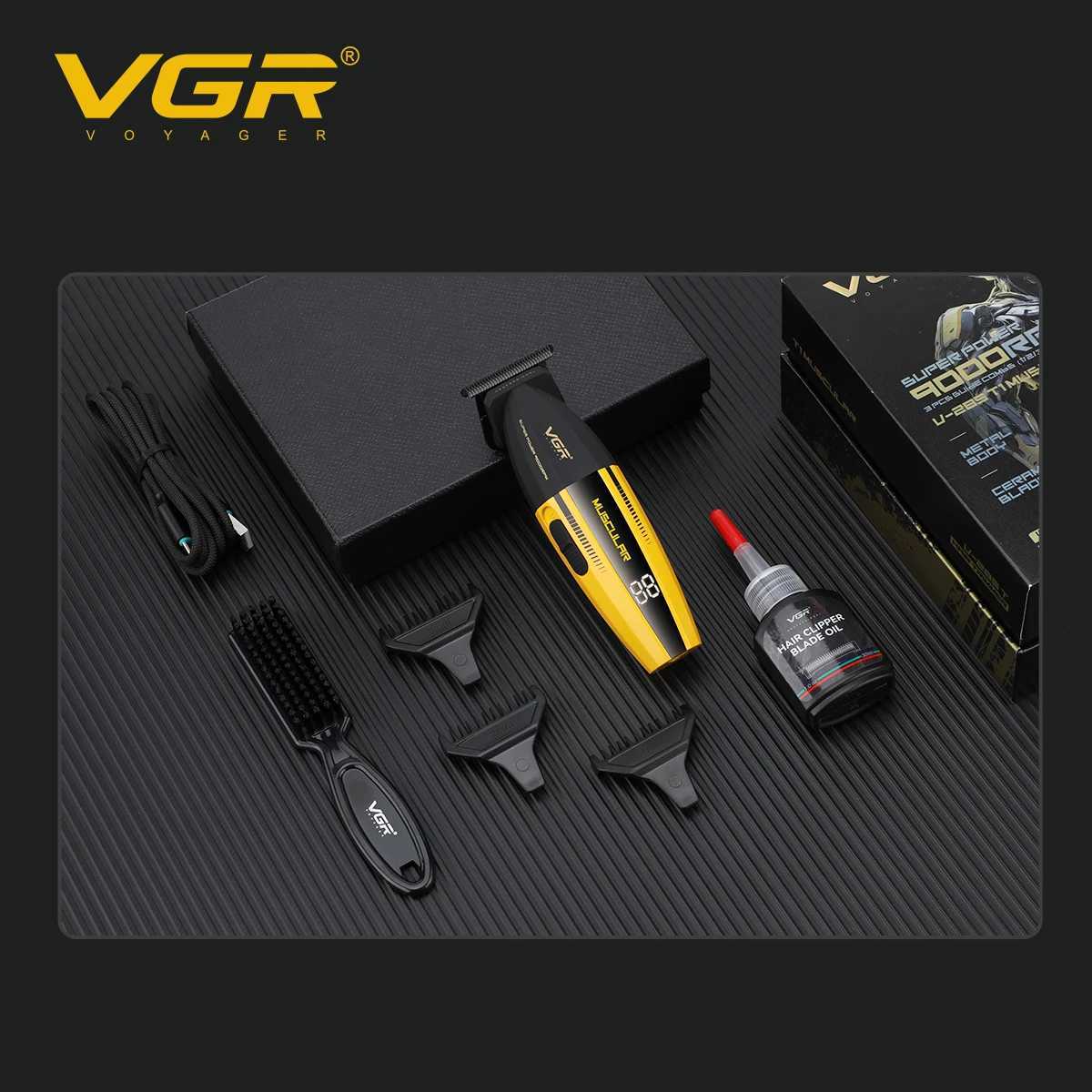 VGR professional high-end hair clipper metal mecha wind mens electric push hair salon home oil head carving pusher V-285TT251120