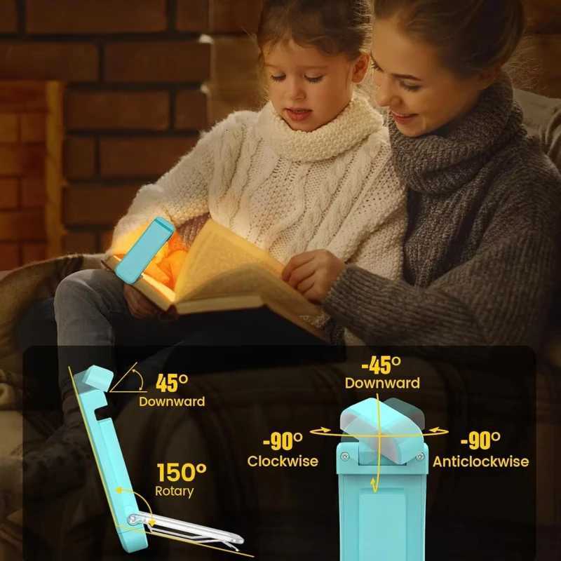 1800K-6000K Portable Clip Desk Light USB Rechargeable LED Book Light 500mAh Bookmark Reading Light Adjustable Brightness 15 Gear M251120