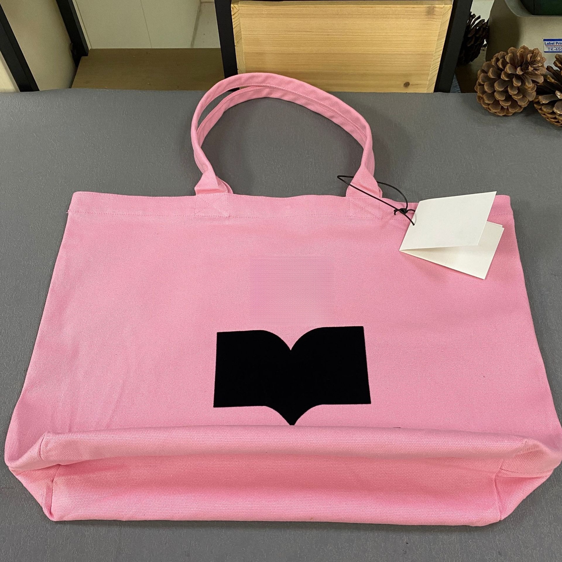 Shopping Bag canvas bag 19 color ultra-high capacity buckle Mar canvas bag magnetic buckle tote bag plush tote bag tote bag 100% cotton