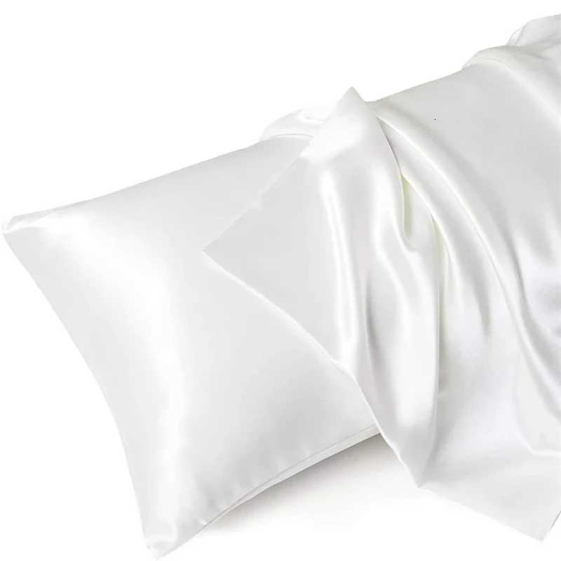 Pillow Case Mulberry Silk case Bed Covers White Black Gray Champagne Gold Luxury Cases Home Bedding Standard Queen Size C251120
