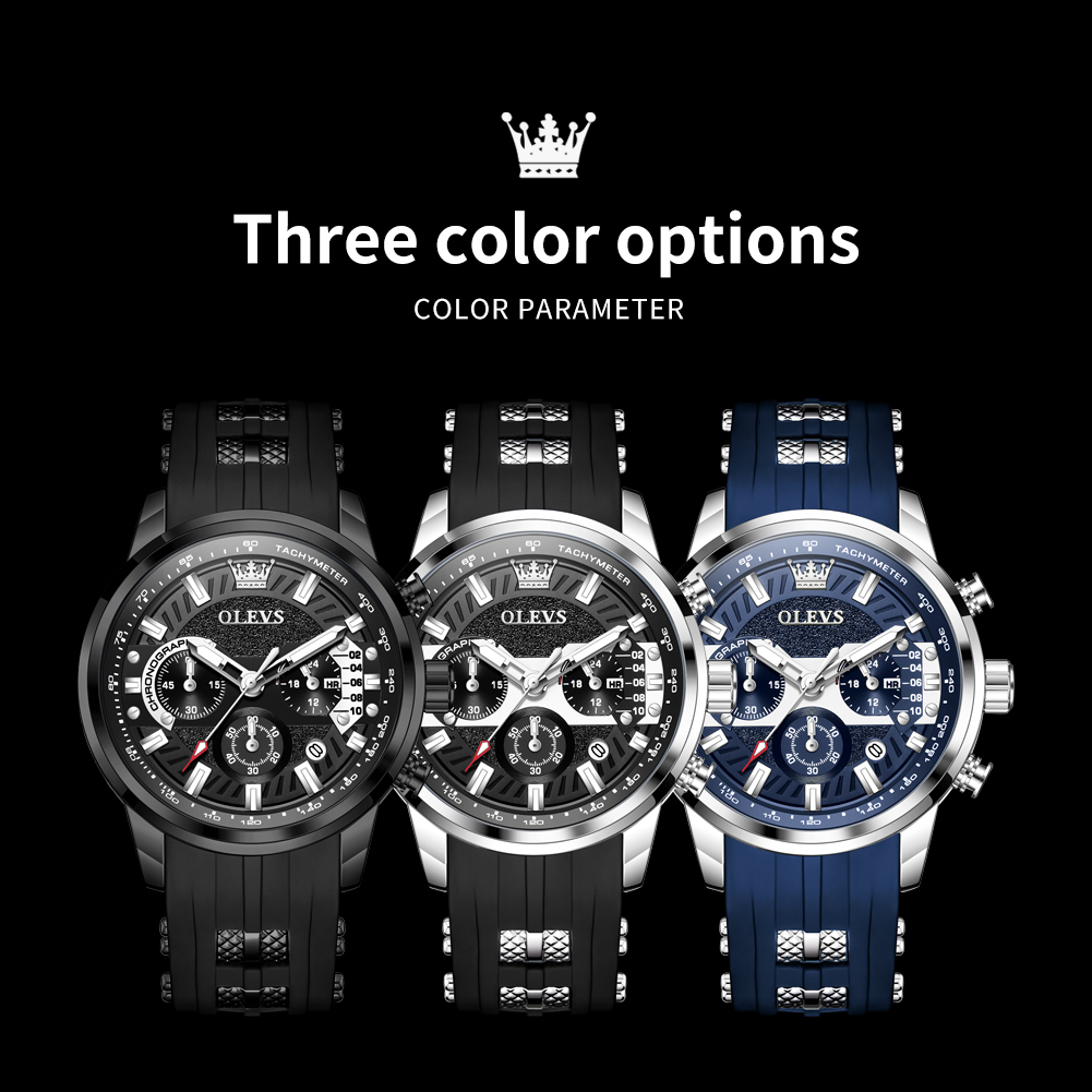 OLEVS Men's Elegant Multi-functional Waterproof Quartz Watch Men's Wristwatch Men's Wristwatch Watches Men Designer Watch Free Delivery