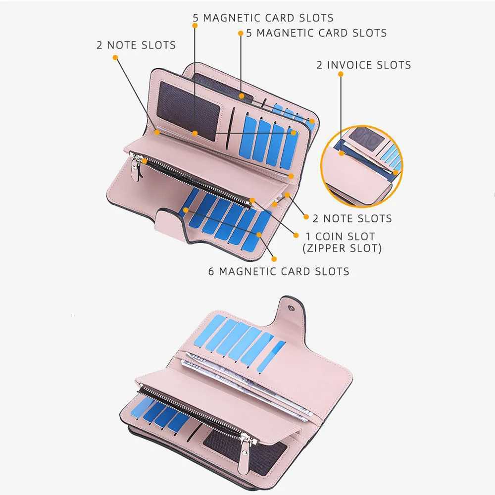 2024 Women Long Wallets Name Engraving Top Quality 15 Card Holders Classic Female Purse Zipper Brand Wallet For WomenW251120