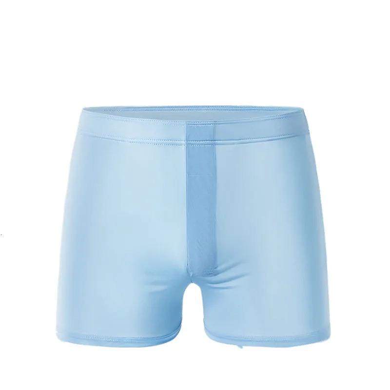 Large size mens ice silk pants seamless solid color boxing shorts summer thin loose comfortable pajamas underwear 250417