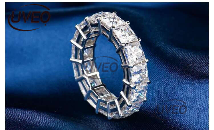 Yue Gem Custom Men Hip Hop Gold Plated Sterg Sier Vvs Dia Moissanite Iced Out k Cuban Ring Free delivery