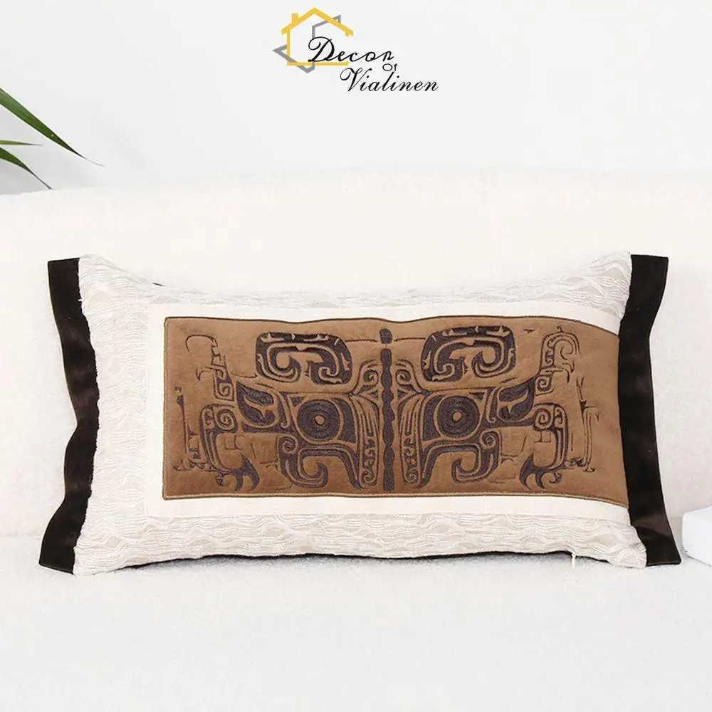 Pillow Case Luxury Chenille Cushion Cover Arabic Pattern Case for Sofa Home Decor Living Room Decor C251120