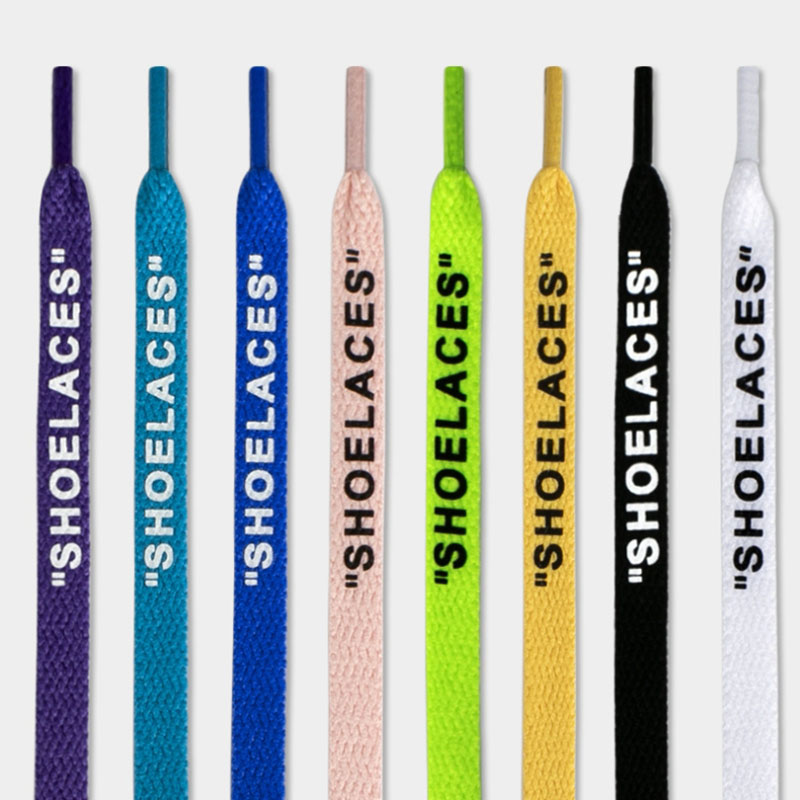 120cm Shoelaces Flat Shoe Laces High-top Sneaker Shoelace Accessories double side print "SHOELACE" colorfuls letter shoe rope sport shoe accessories