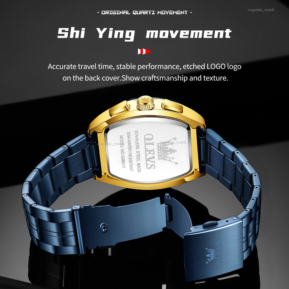 OLEVS Designer Women's Light Luxury Diving Outdoor Sports Watch Barrel Multi-functional Quartz Watch Luminous Men's Luxury Watch Free Delive