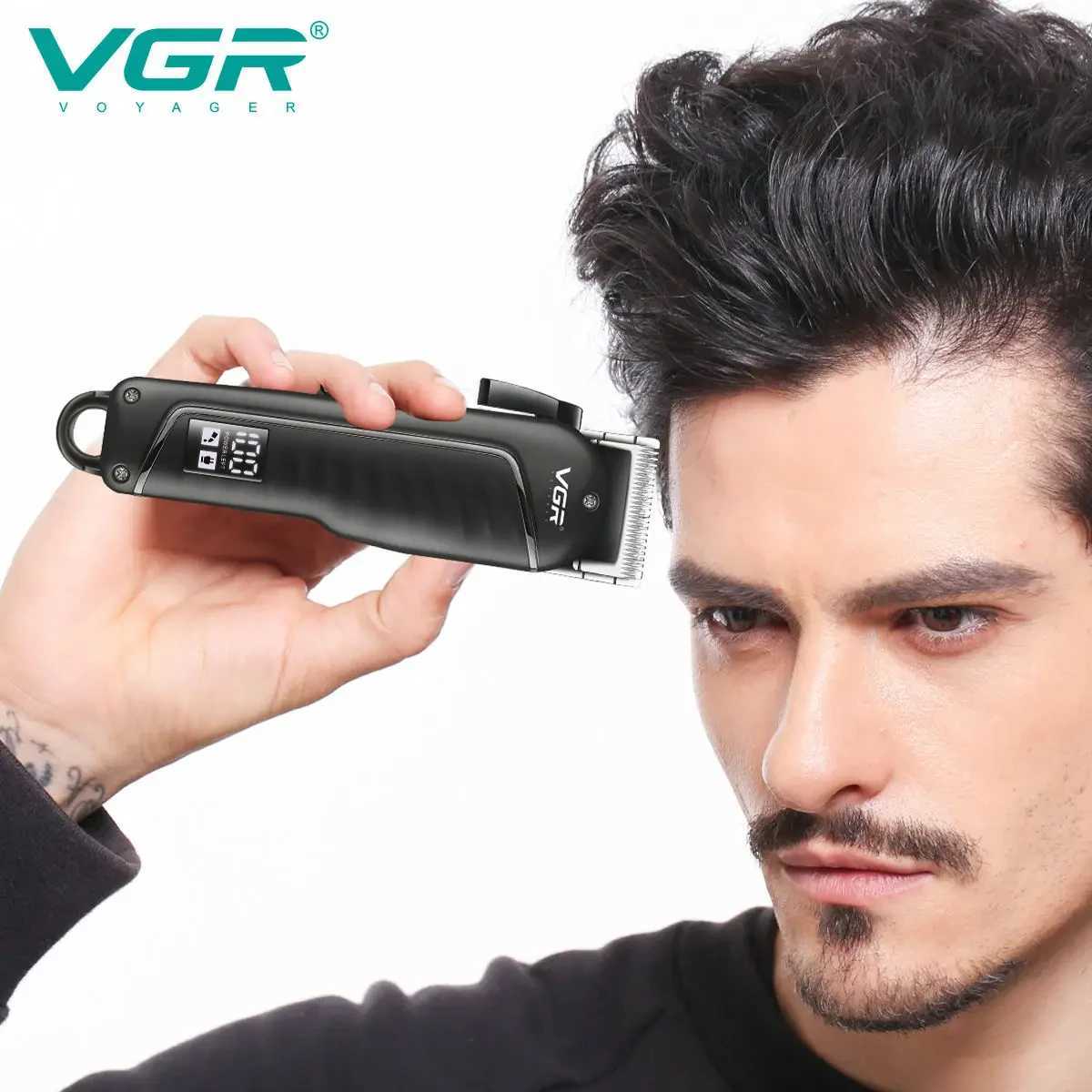 VGR 683 Hair Clipper Professional Hair Cutting Machine Barber Rechargeable Hair Trimmer Digital Display Trimmer for MenT251120