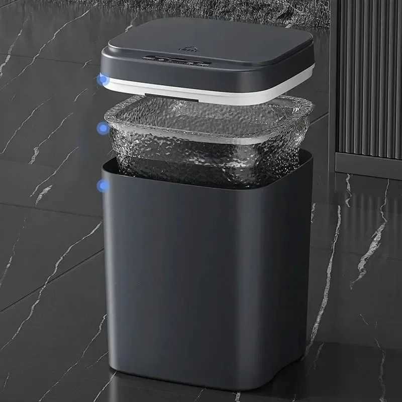Intelligent Garbage Bin Sensing 16L Waterproof Smart Home Garbage Bin Lid Automatic Household Cleaning Tools Accessories C251120