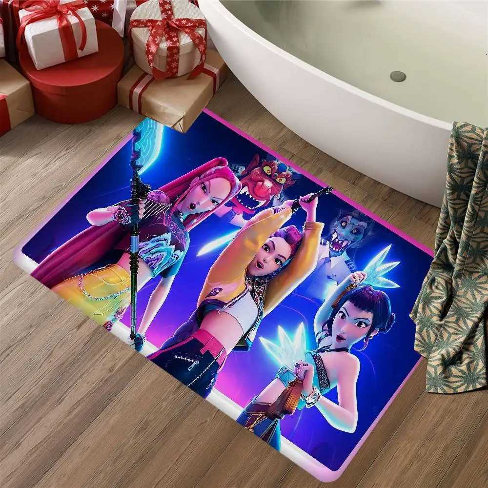 KPop D-Demon H-Hunters Room Mats Anti-slip Absorb Water Long Strip Cushion luxury Bedroon Mat Household CarpetsM251120