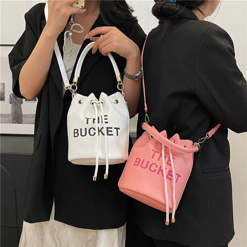Designer bag handbags women new arrival orange bucket bag drawstring shoulder bag casual style women handbag female purse