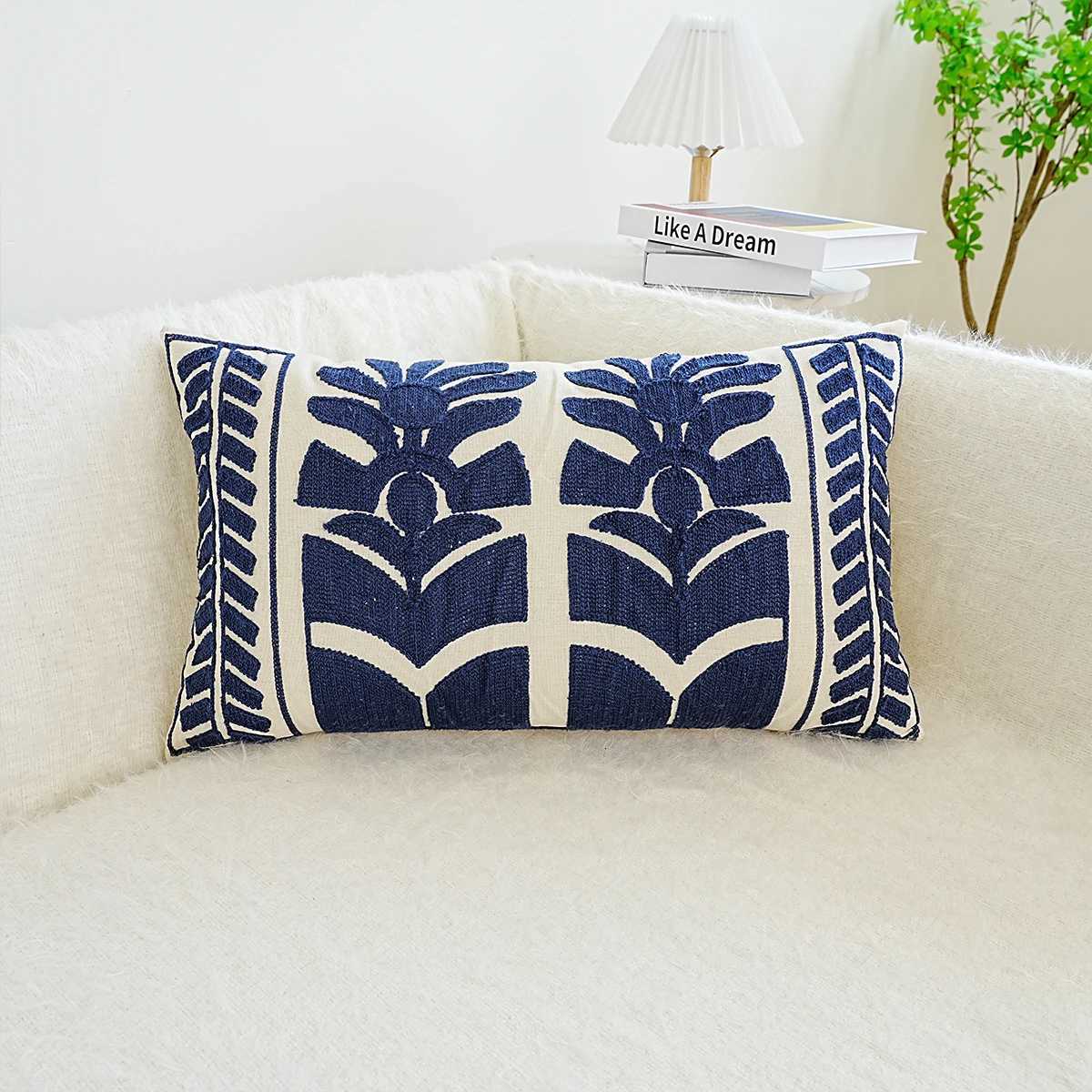 Pillow Case 1pc Luxury Exquisite American Style Embroidered Cushion Cover - Richly Detailed Multiple Sizes Versatile for Living Room C251120