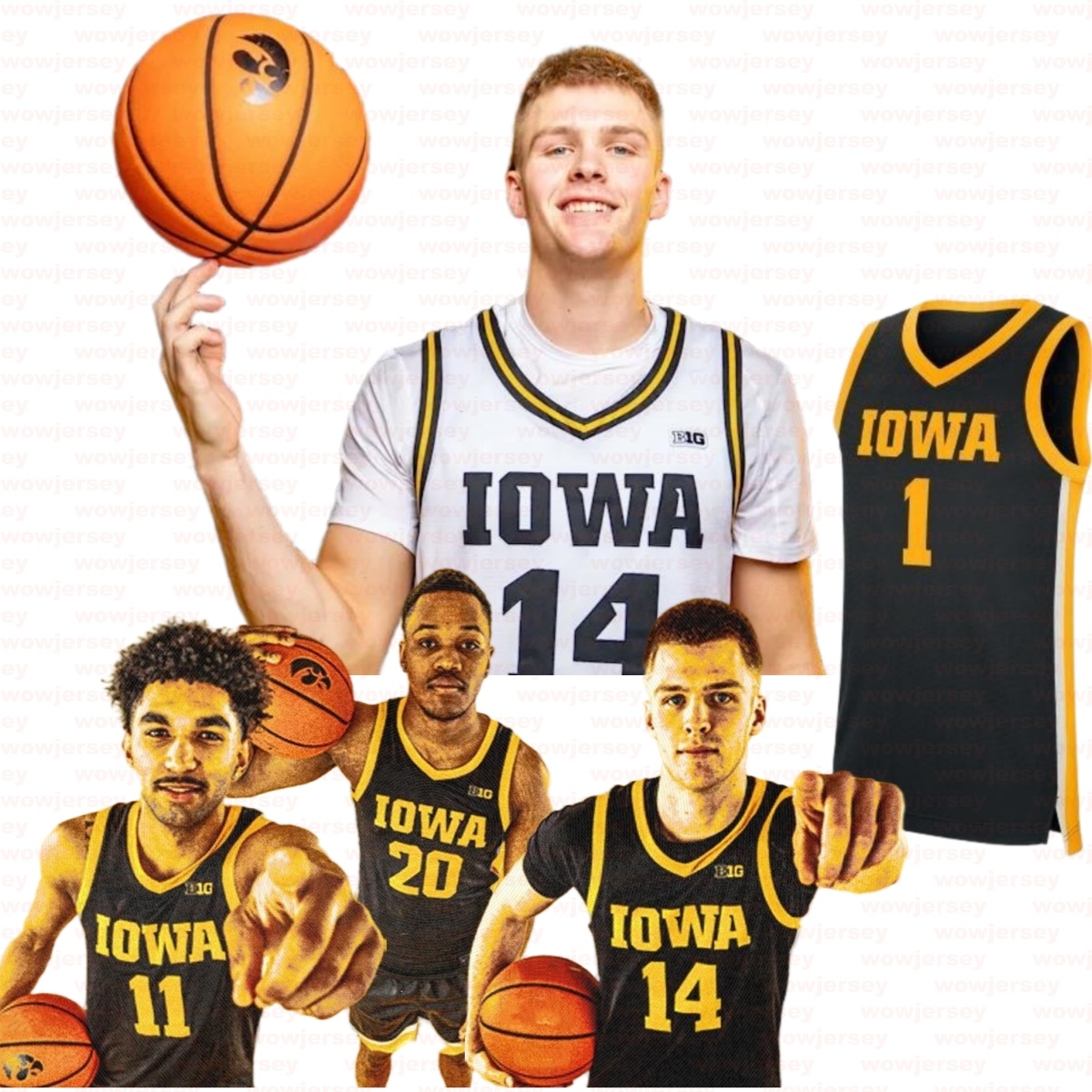 2025-26 Iowa Hawkeyes Bennett Stirtz Basketball jersey Brendan Hausen Tavion Banks Alvaro Folgueiras Trevin Jirak Jacob Koch Cam Manyawu Joey Matteoni Tate Sage