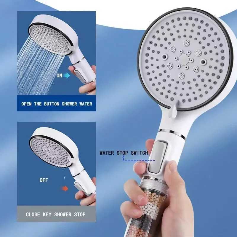 Filter Spray Five-speed Booster Large Panel Shower Head Home Shower Bath Handheld Shower Head Plus Hose SetM251120