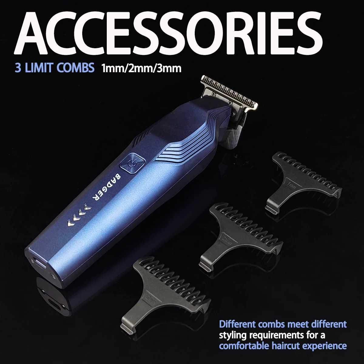 Professional Hair Trimmer M4T PRECISE BLACK GRAPHITE T-shape Blades powerful silent motor revs 7200RPM With Charging BaseT251120