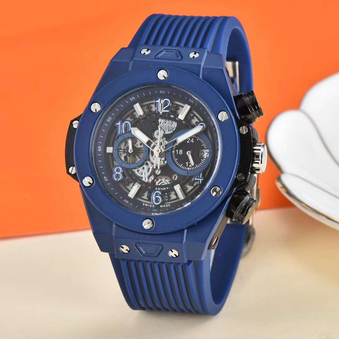 2025 Brand fashion hollow trend sports fashion six-pin multi-functional men's watch