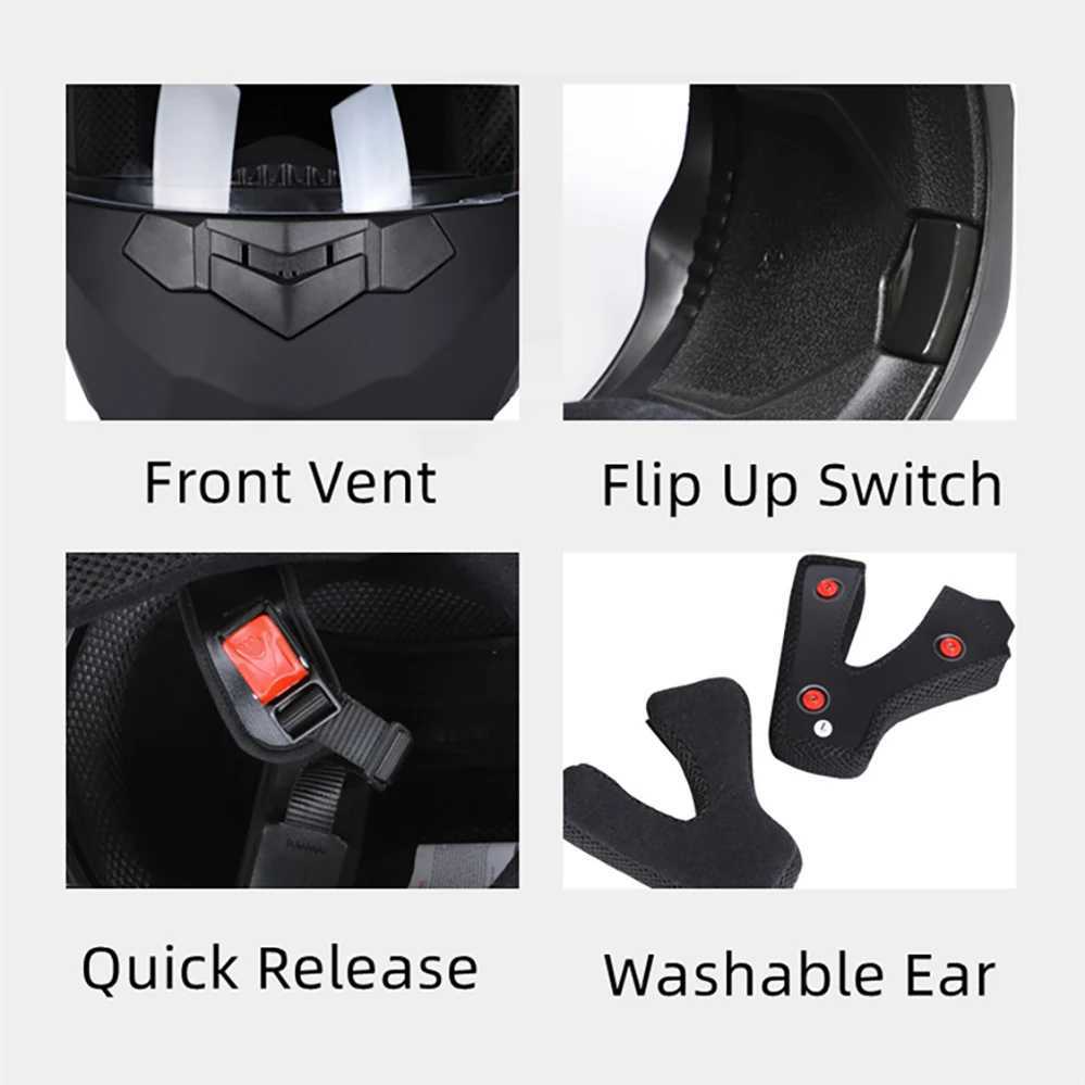 BLD Personalised Motorcycle Full Face Helmet Men Women Fashion Dual Lens Helmets Motocross Racing Modular Flip Up Casco Moto L251120