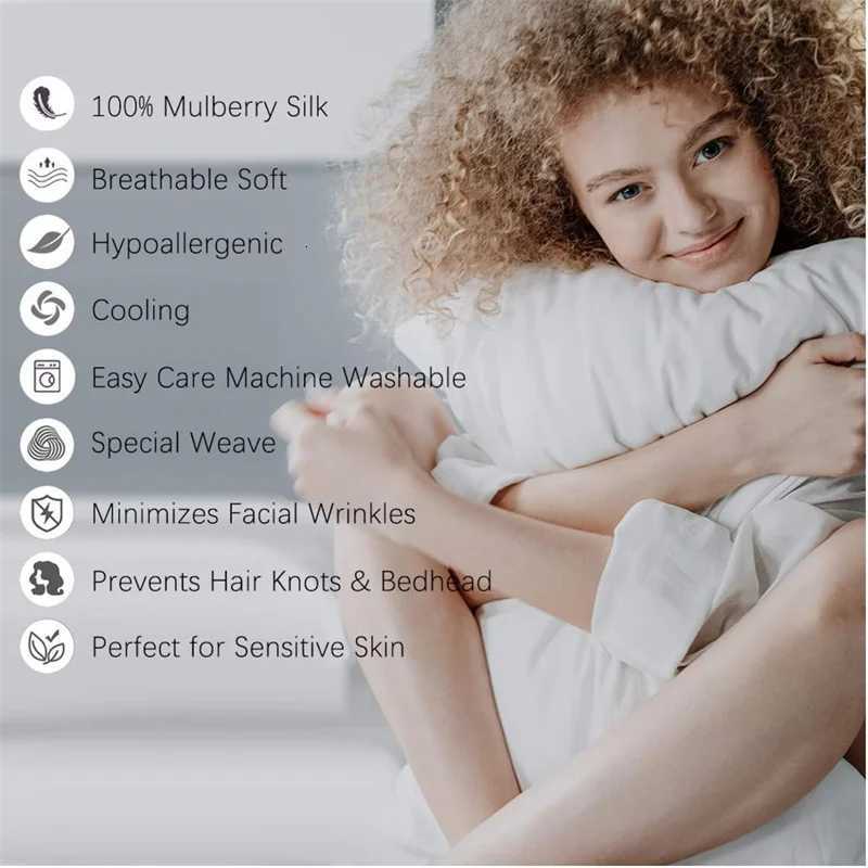 Pillow Case Natural Mulberry Silk Case Luxury 2pcs Real Silk case Any Size Customized Bed Cover with Envelope Closure C251120