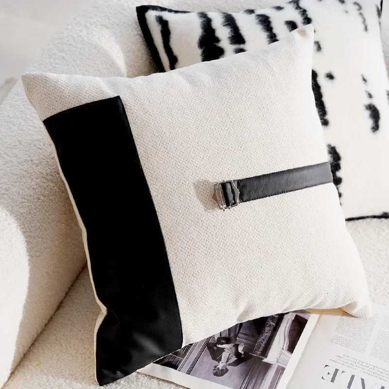 Pillow Case 30x50/45x45CM French Retro Throw Cover Black Luxury Stamping Waist Cushion Cover Decor Home Decorative case 2025 C251120