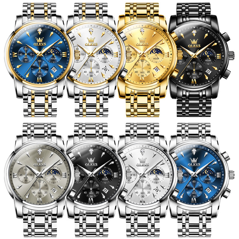 OLEVS Designer Men's Watches Multi-functional Quartz Watches Business Waterproof Men's Watches Luxury Watches Free Delivery And Wholesale