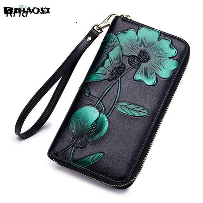 Womens long leather wallet Ladys purse Leather handbag Embossed Wallet shoulder bag fashion bag Cowhide Fashion WalletW251120