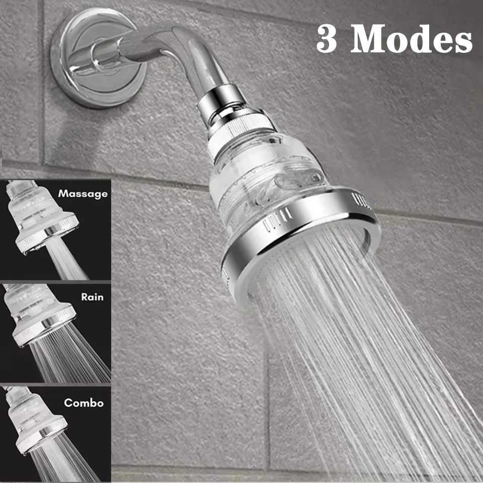 Wall Mount Rainfall Shower Head 3 Modes Adjustable Water Saving High Pressure Ceiling Showerhead Chlorine Fluoride Water FilterM251120