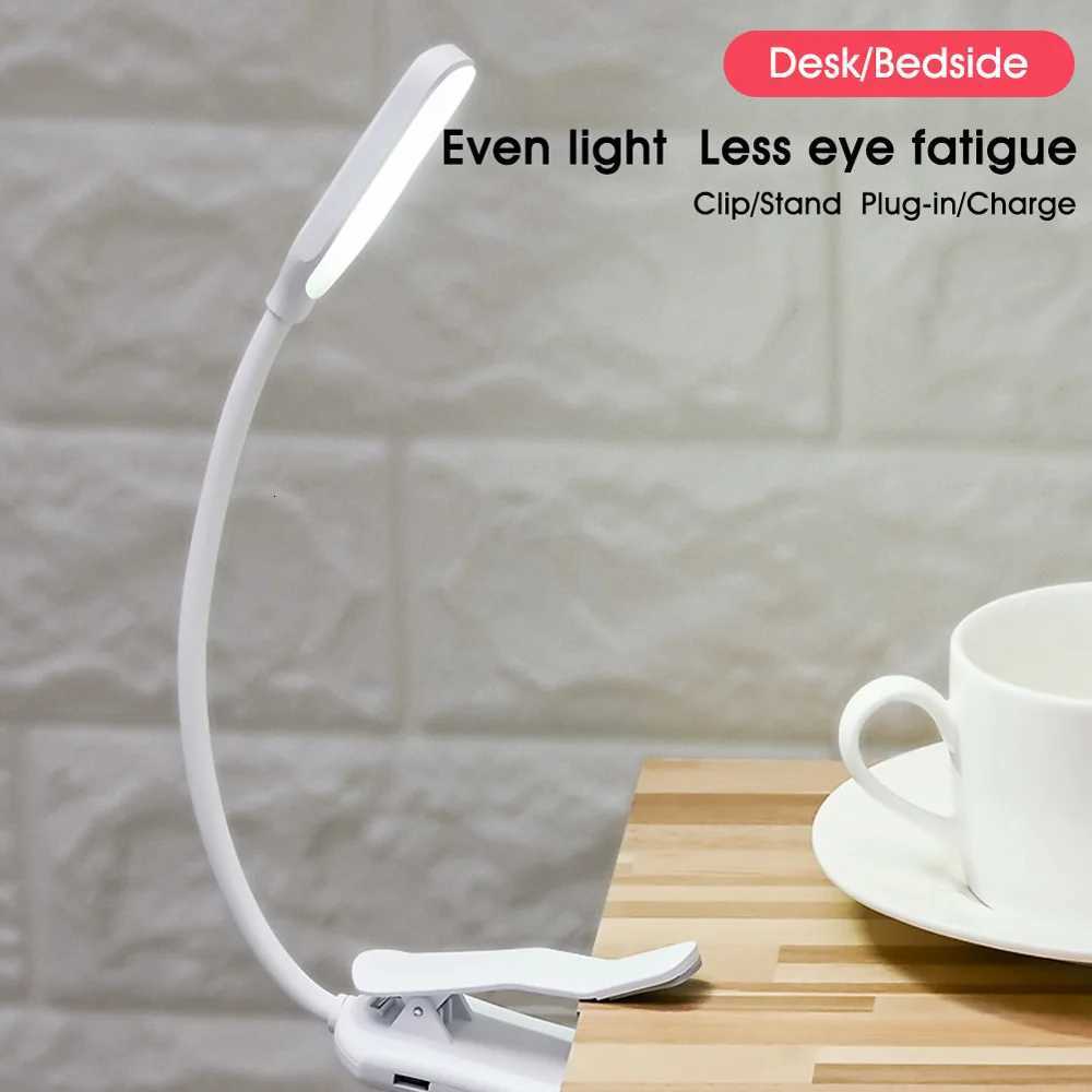 7 LED Book Light USB Rechargeable Reading Light 3-Level W Cool White Daylight Portable Flexible Easy Clip Night Reading Lamp M251120