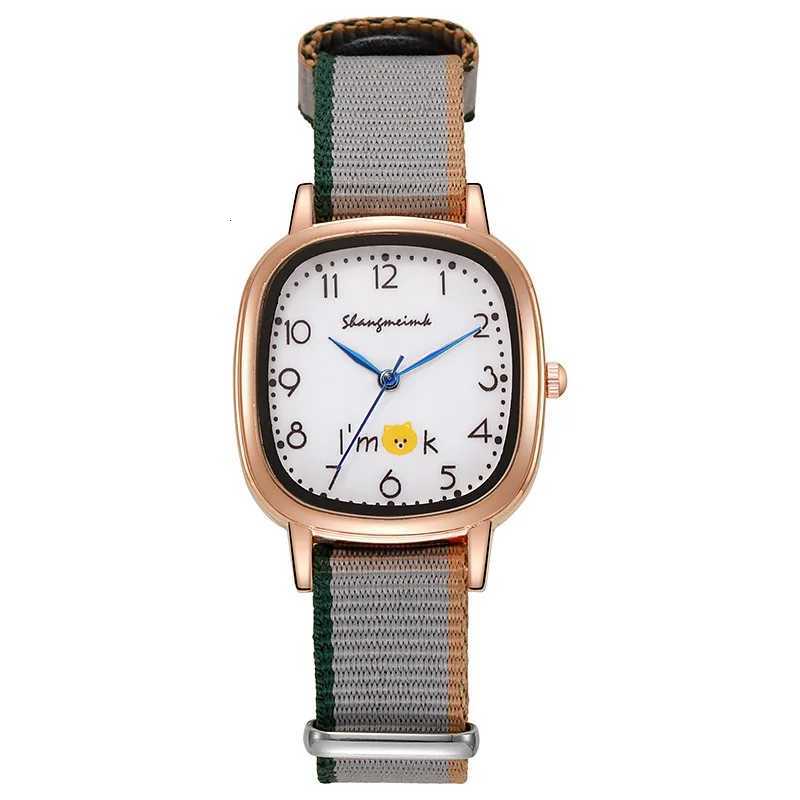 New Fashion Luxury Children Cartoon Watch Woman Canvas Strap Fabric Watch For Ladies Quartz Watches Reloj Mujer Kids Girls ClockXJ251120