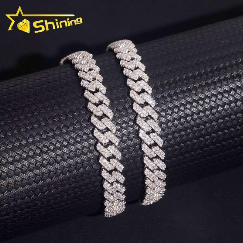 US Warehouse Fast Shipping 8mm Sterling Sier Hip Hop Jewelry Iced Out Certificate
