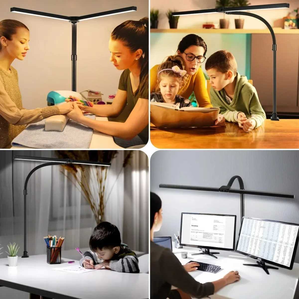 Double Single Head Led Clip Desk Lamp Dimmable Computer Table Lamps Monitor Light Architect Table Lamp for Office Reading Lights M251120