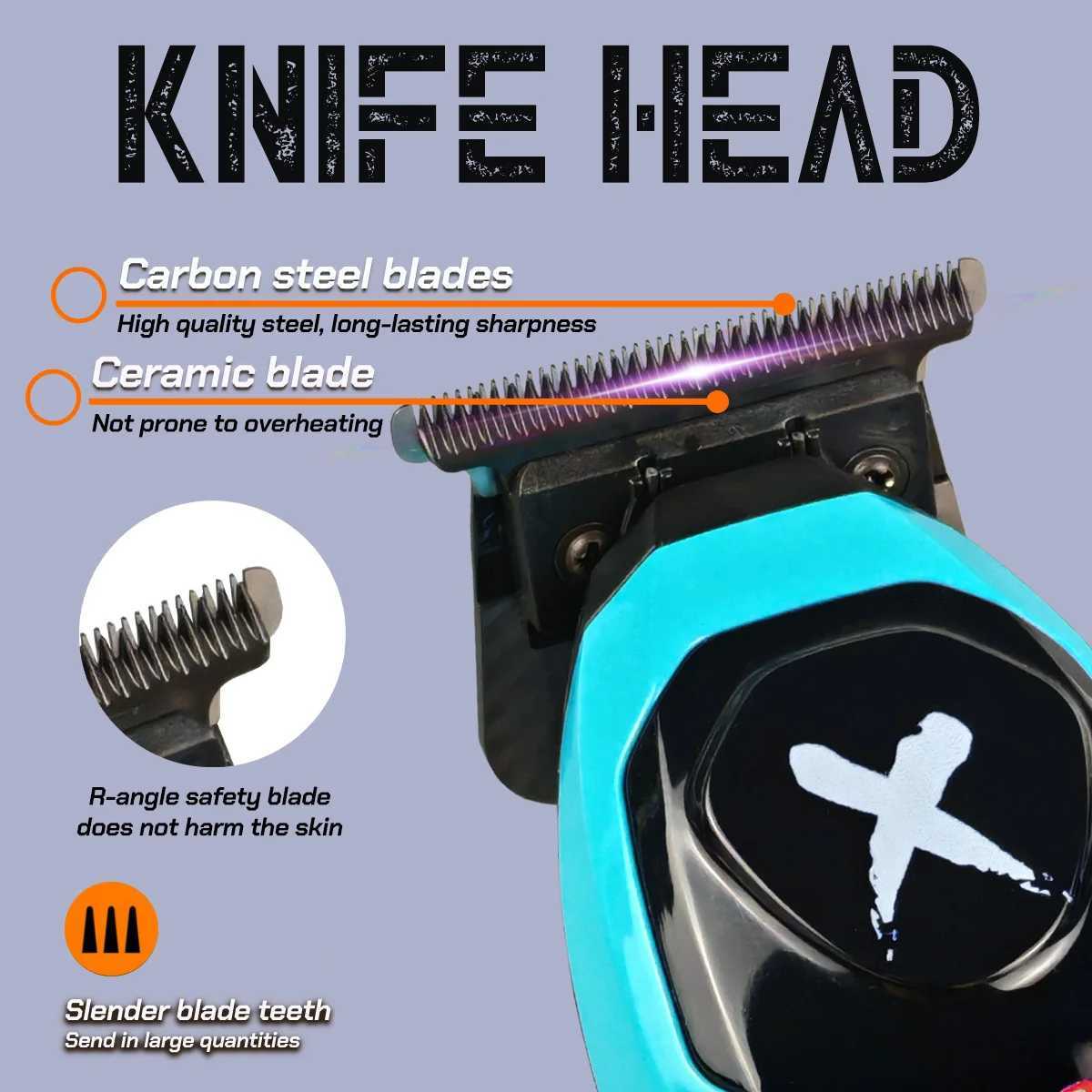 BRDCLIP BRD 339 Professional Barber Hair Trimmer 7500RPM DLC Ceramic Blade Base Charger LCD Display Finished Machine Salon UseT251120