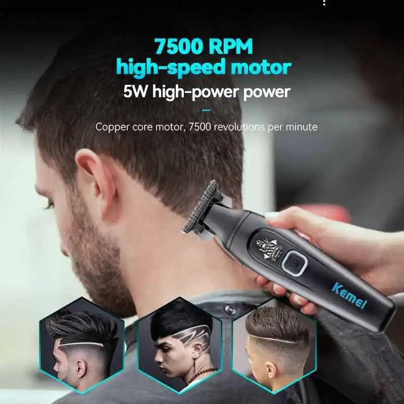 Kemei 1747 Electric Hair Clipper USB Fast Charging Home Hair Salon Beard Trimmer Electric Shaver Hairdressing Shears Home GiftsT251120