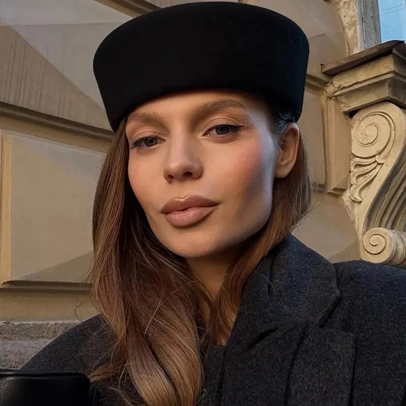 French Wool Beret Hat For Women Winter Hats Classical Warm Cap Ladies Beanie Pillbox Dress Chapeu Sombrero Hombre 251120