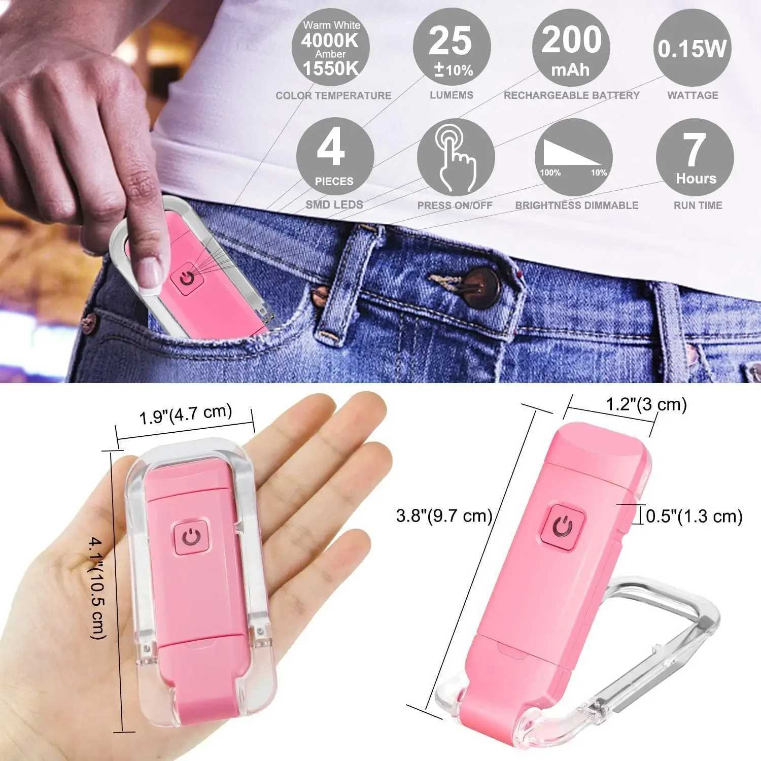 LED USB Rechargeable Book Light Reading Light Eye Protection Night Light Portable Clip Desk Light Bookmark Read Light Night Lamp M251120